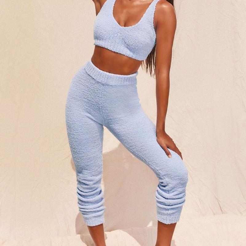 Women Plush Yoga Running Sets Summer Solid Color Fitness Tracksuits Sleeveless Tank Crop Tops High Waist Joggers Leggings Set, Blue
Women Plush Yoga Running Sets Summer Solid Color Fitness Tracksuits Sleeveless Tank Crop Tops High Waist Joggers Leggings Set, Blue