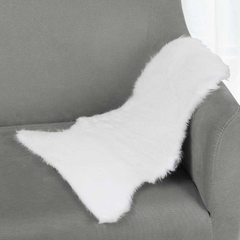 Faux Fur Sheepskin Fur Area Rugs Fluffy Mats Sofa Chair Cushion Living Room Bedroom Blanket Anti-Skid Carpet 40x60cm 60x90cm