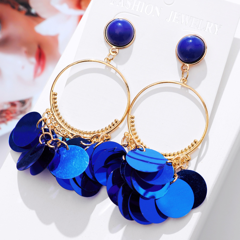 MINHIN Temperament Long Pendant Earrings for Women Korean Style Handmade Round Sequin Dangle Earrings Wedding Jewelry
MINHIN Temperament Long Pendant Earrings for Women Korean Style Handmade Round Sequin Dangle Earrings Wedding Jewelry