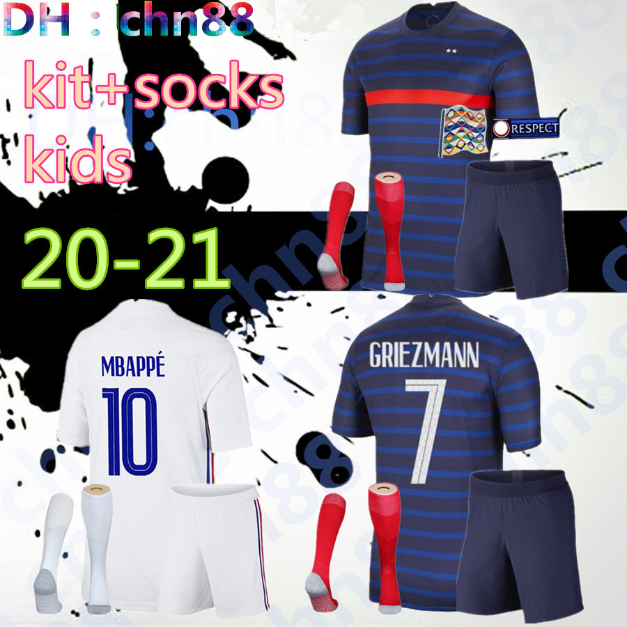 2020 2021 2 stars France soccer jersey MBAPPE GRIEZMANN KANTE POGBA Maillot de foot EURO 20 21 Kids kits + socks set football shirts Uniform, Image
2020 2021 2 stars France soccer jersey MBAPPE GRIEZMANN KANTE POGBA Maillot de foot EURO 20 21 Kids kits + socks set football shirts Uniform, Image