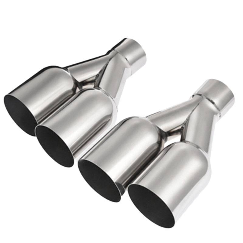 Muffler Dual Exhaust Pipe Tip Polished Stainless Steel 2.5 inchIn 3.5 inchOut 10.25 inchL
Muffler Dual Exhaust Pipe Tip Polished Stainless Steel 2.5 inchIn 3.5 inchOut 10.25 inchL