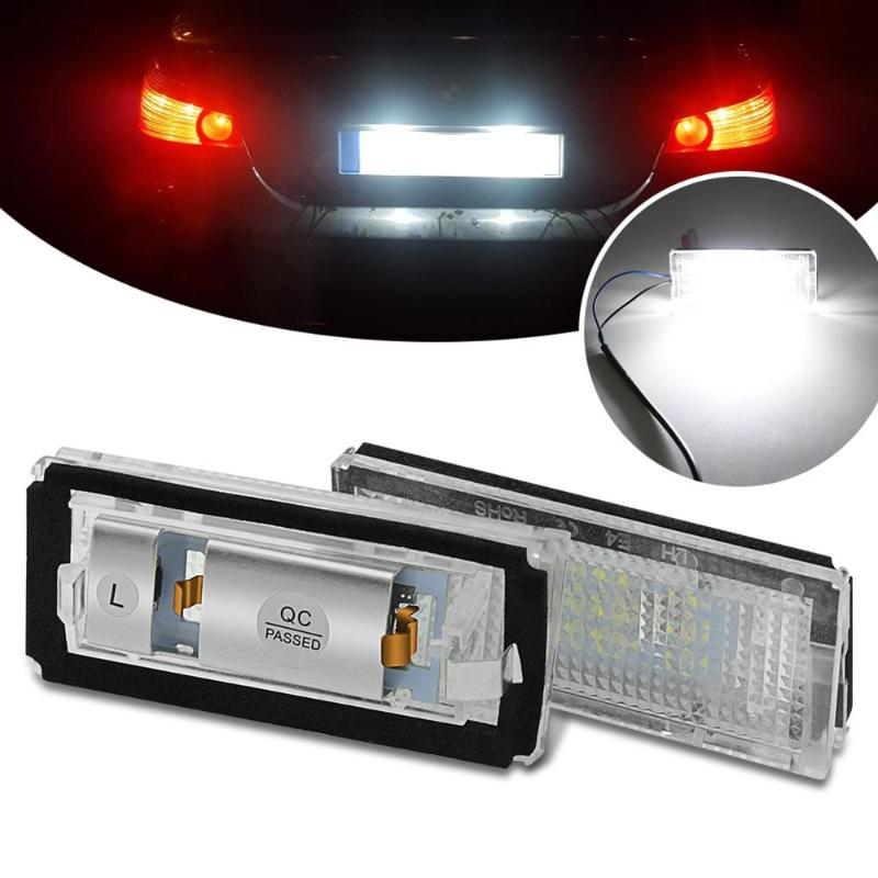 

2 pieces Led License Plate Light Led Canbus Auto Tail Light White Bulbs For 3er E46 4D 1998-2005 Car Accessories, As pic