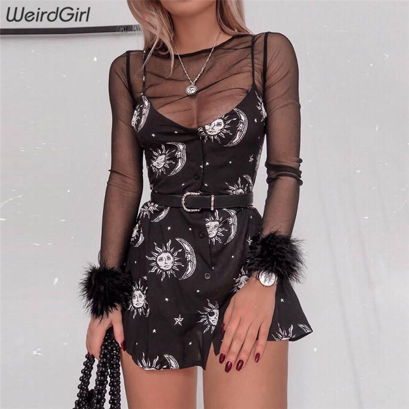 Women dresses loose v-neck sleeveless mini dress black sun moon star printing Elegant Female spring summer dress new
Women dresses loose v-neck sleeveless mini dress black sun moon star printing Elegant Female spring summer dress new