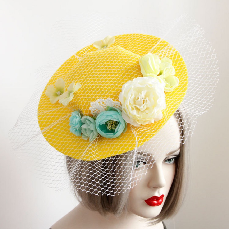 1pcs Flower Mesh Party Hat Yellow Lace Sexy Ball Wedding Cap Halloween Christmas New Year Party Hat supplies
1pcs Flower Mesh Party Hat Yellow Lace Sexy Ball Wedding Cap Halloween Christmas New Year Party Hat supplies