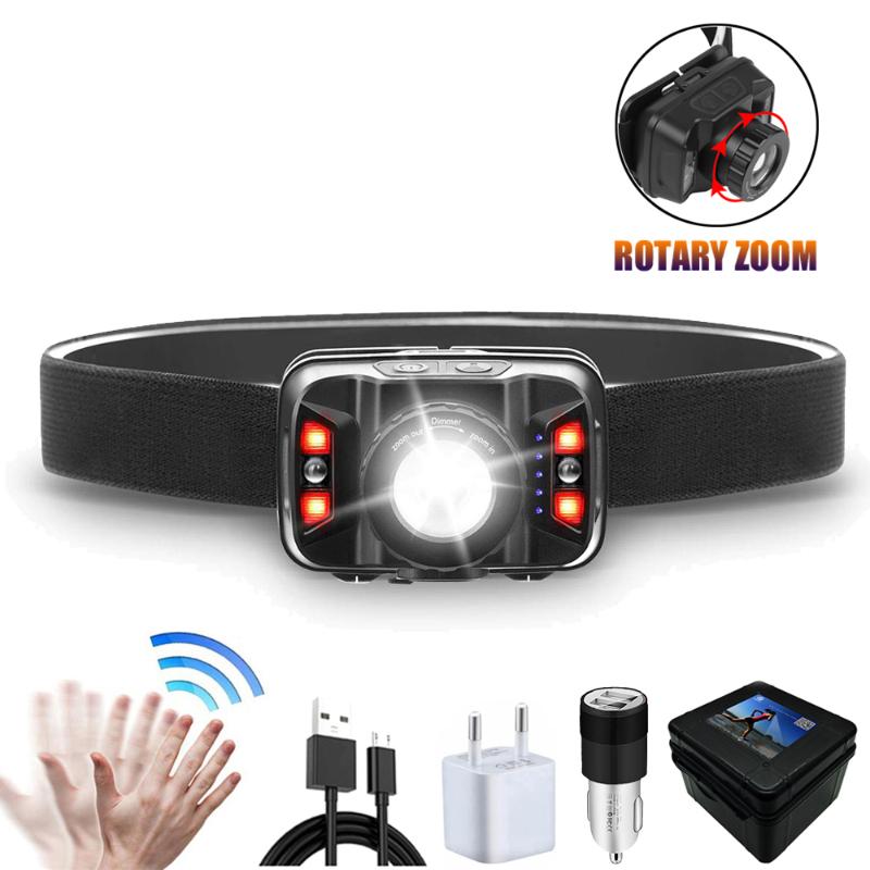 USB Charging LED Headlamp Built-in Inductive Sensor 6-Mode Waterproof Headlight with Battery Display Rotary Zoom Fishing Light
USB Charging LED Headlamp Built-in Inductive Sensor 6-Mode Waterproof Headlight with Battery Display Rotary Zoom Fishing Light