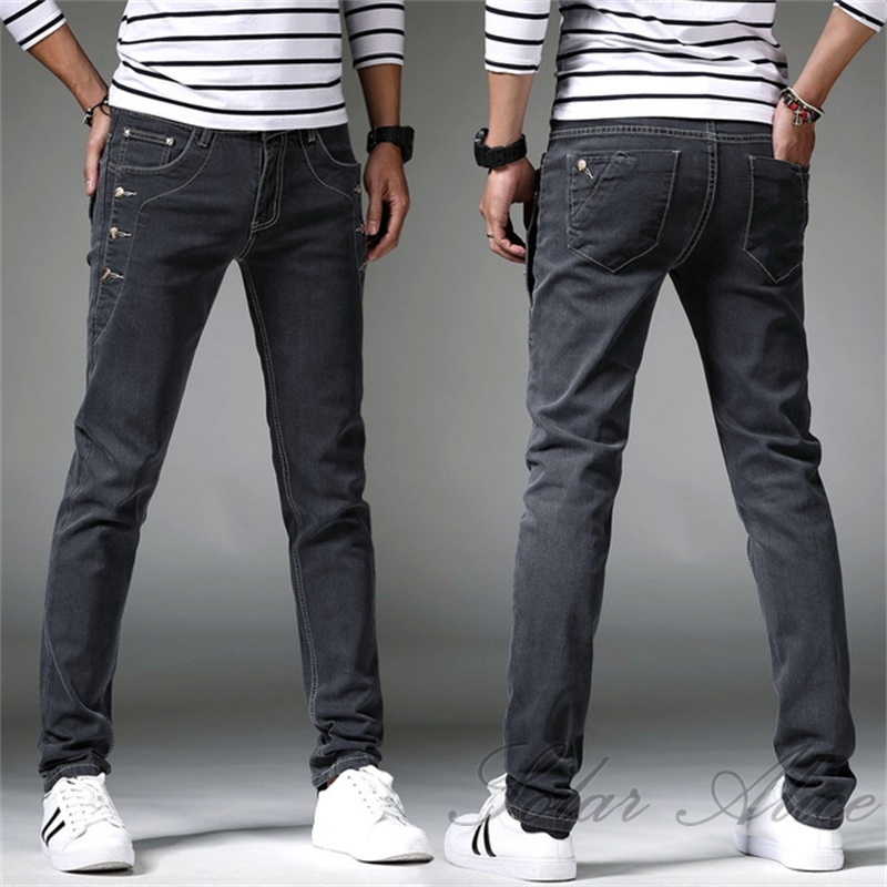 Free Shipping 2020 Men's New Mid-Rise Slim Jeans Teen Fashion Stretch Slim Casual Pants Pencil Pants, Black gray
Free Shipping 2020 Men's New Mid-Rise Slim Jeans Teen Fashion Stretch Slim Casual Pants Pencil Pants, Black gray