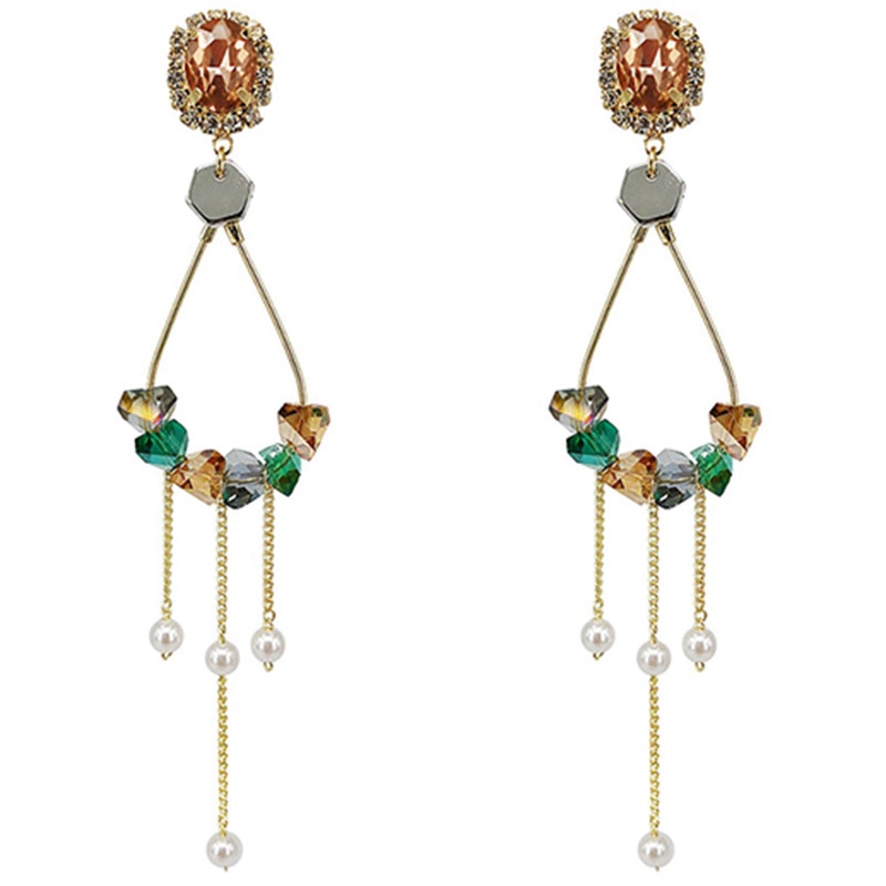 Super Fairy Rhinestone Earrings Simple Flower Earrings Long Color Crystal Pearl Fringed Temperament
Super Fairy Rhinestone Earrings Simple Flower Earrings Long Color Crystal Pearl Fringed Temperament