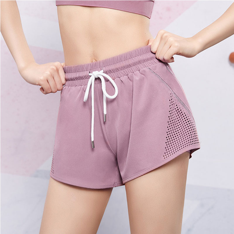 New yoga shorts solid color anti-glare thin section loose mesh breathable ladies fitness high elastic running shorts
New yoga shorts solid color anti-glare thin section loose mesh breathable ladies fitness high elastic running shorts