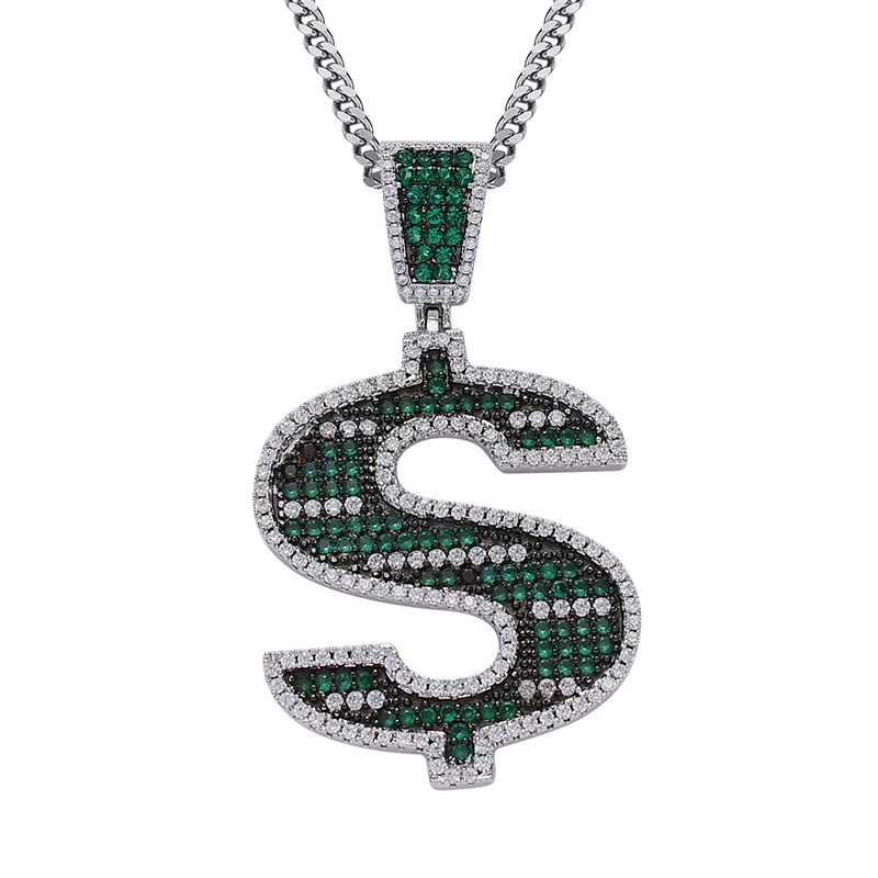 Hip Hop Green CZ Stone Paved Bling Iced Out US Dollar Money Sign Pendants Necklace for Men Rapper Jewelry 
Hip Hop Green CZ Stone Paved Bling Iced Out US Dollar Money Sign Pendants Necklace for Men Rapper Jewelry