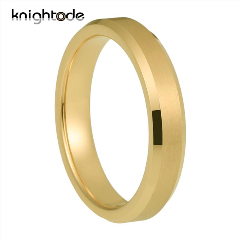 4mm Lady Gold Color Tungsten Carbide Engagement Rings for Wedding Bands Matte Finish Beveled Edges Comfort
4mm Lady Gold Color Tungsten Carbide Engagement Rings for Wedding Bands Matte Finish Beveled Edges Comfort