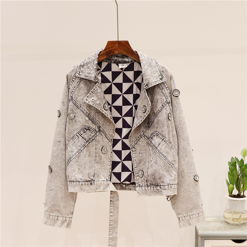 Spring Harajuku Fashion Rivets Diamond boyfriend Denim Jacket Women Vintage Loose Short Jeans Jacket Outerwear Female Streetwear, Blue
Spring Harajuku Fashion Rivets Diamond boyfriend Denim Jacket Women Vintage Loose Short Jeans Jacket Outerwear Female Streetwear, Blue