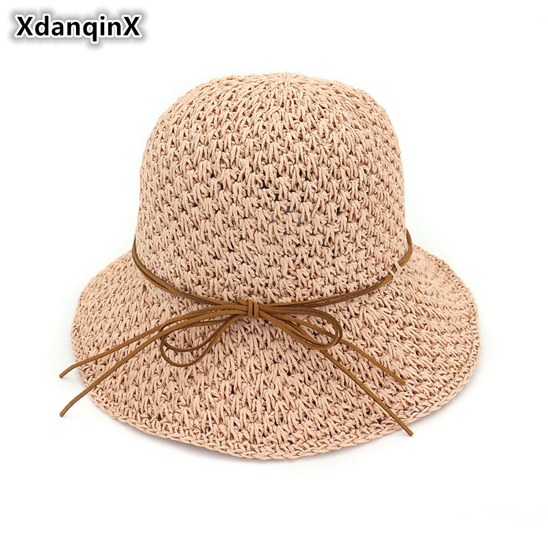 XdanqinX Summer Foldable Women's Straw Hat Large Sun Visor Hollow Breathable Beach Hats Handmade Crochet Lady Sun Hat For Women, Black
XdanqinX Summer Foldable Women's Straw Hat Large Sun Visor Hollow Breathable Beach Hats Handmade Crochet Lady Sun Hat For Women, Black