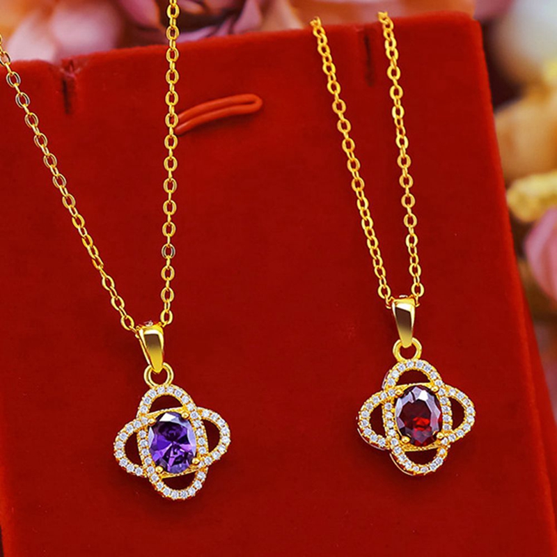 Oval Cut Shiny Zirconia Red/Purple Stone 18k Yellow Gold Filled Charm Womens Pendant Chain Necklace Present
Oval Cut Shiny Zirconia Red/Purple Stone 18k Yellow Gold Filled Charm Womens Pendant Chain Necklace Present