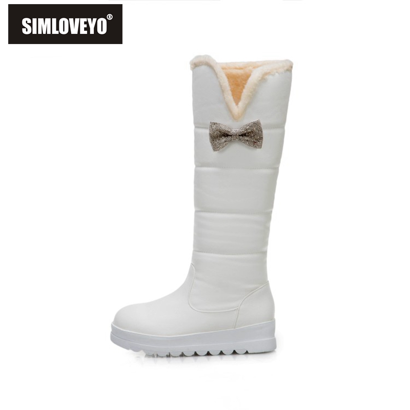 SIMLOVEYO Winter Warm Snow Knee high boots Platform Round toe Flat with PU Slip-on Solid Big size 33-44 Black Casual A3174, White
SIMLOVEYO Winter Warm Snow Knee high boots Platform Round toe Flat with PU Slip-on Solid Big size 33-44 Black Casual A3174, White