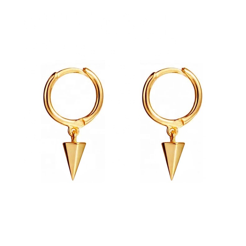 LOZRUNVE Hawaiian Jewelry Wholesale Gold Delicate Minimal Plain Spike Hoop Earrings Silver 925
LOZRUNVE Hawaiian Jewelry Wholesale Gold Delicate Minimal Plain Spike Hoop Earrings Silver 925