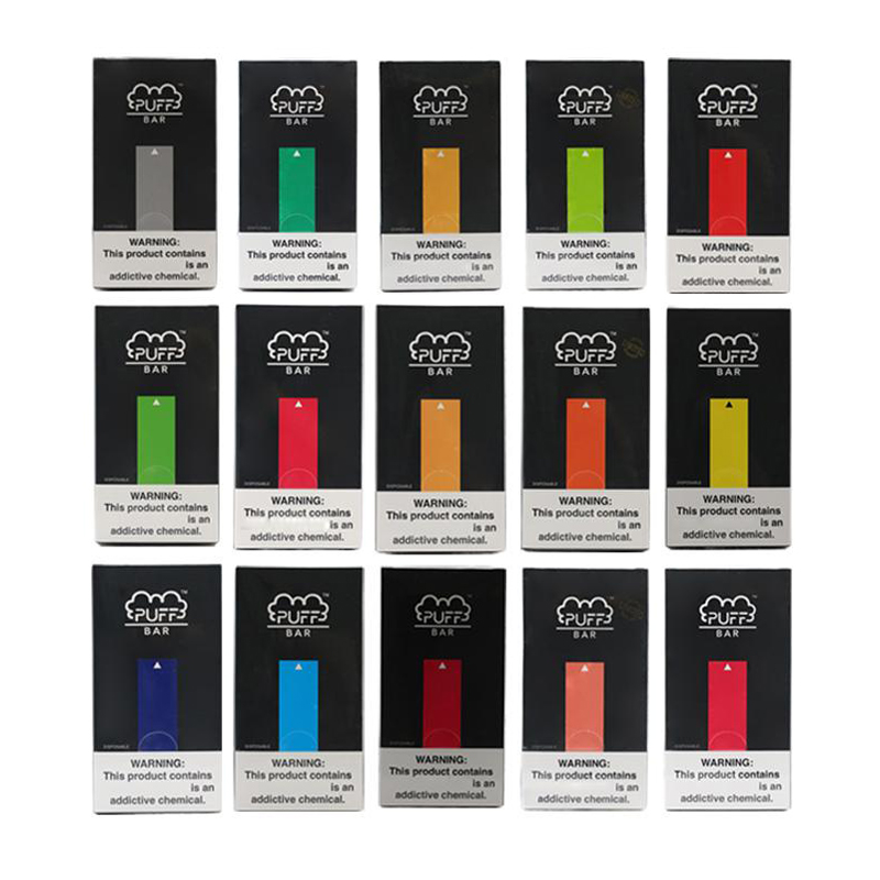 

Puff Bar Disposable Vape Pens 300 puffs Capacity 1.3ml Vape Cartridges Puff 280mah vape Battery with 25 colors Non-Rechargeable Kit Vapes