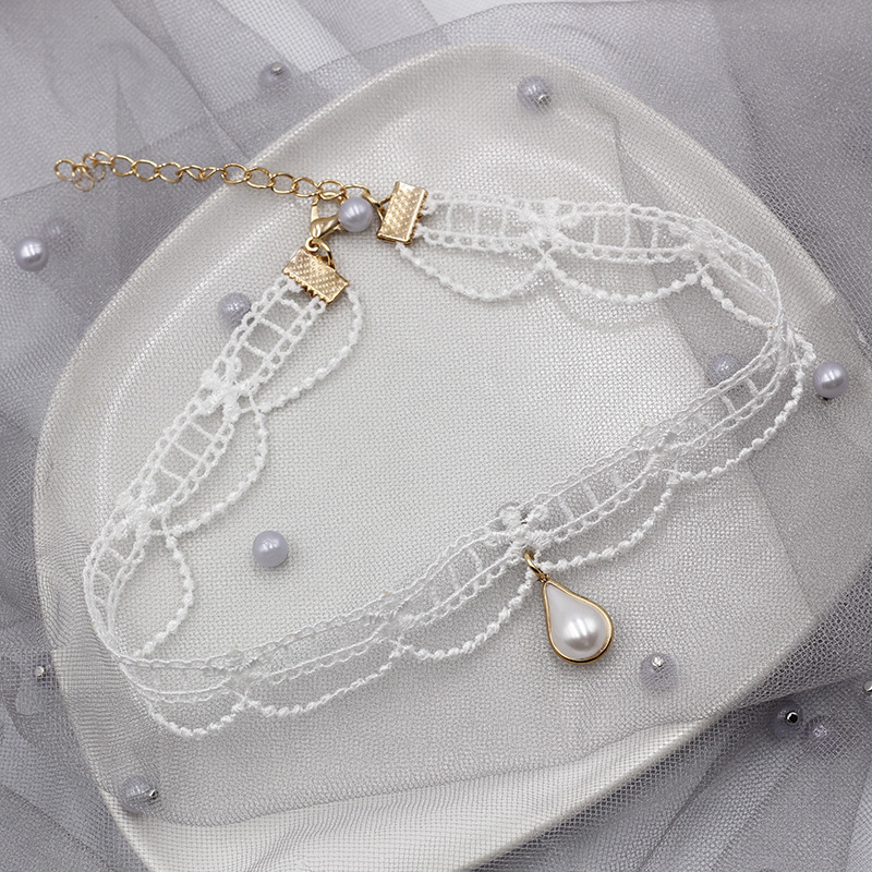 2020 Japan And Korea New White Floral Lace Pearl Pendant Collar Clavicle Chain For Sweet Woman girls Wedding Party Jewelry Gifts
2020 Japan And Korea New White Floral Lace Pearl Pendant Collar Clavicle Chain For Sweet Woman girls Wedding Party Jewelry Gifts