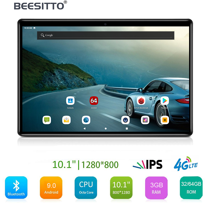 Free Shipping 10 inch tablet 64GB Storage 1280 x 800 IPS HD Screen 5.0MP Camera Dual 4G SIM Phone Call Android 9.0 tablet pc GPS, Black
Free Shipping 10 inch tablet 64GB Storage 1280 x 800 IPS HD Screen 5.0MP Camera Dual 4G SIM Phone Call Android 9.0 tablet pc GPS, Black
