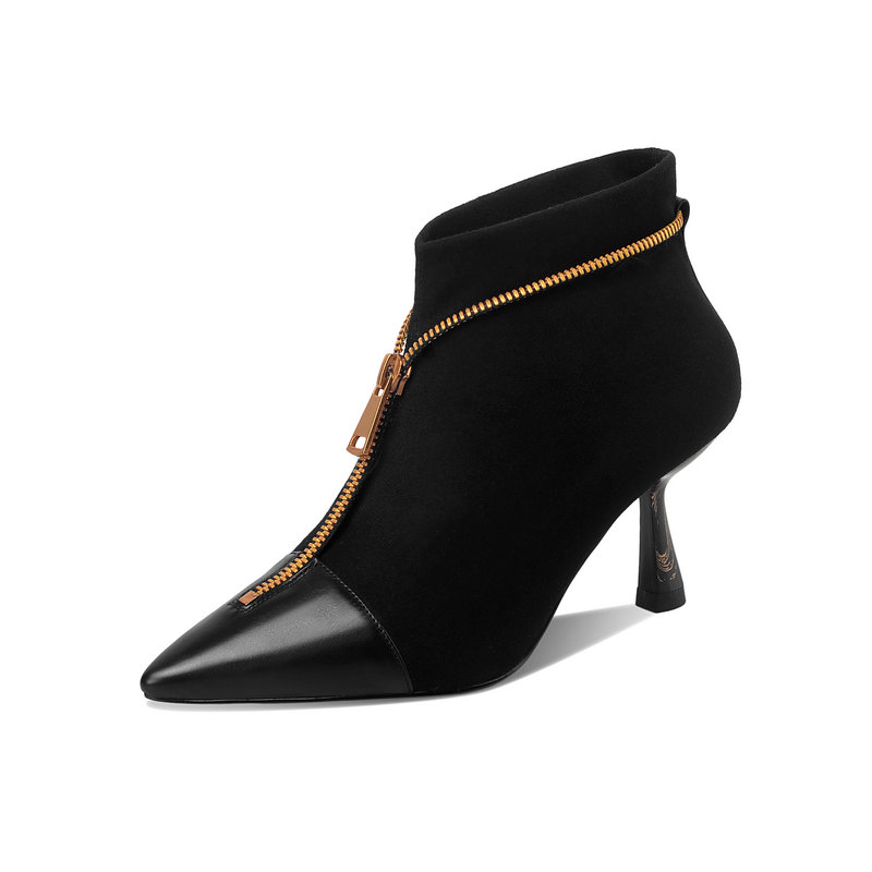 New Women Sexy Pointed Toe Ankle Boots Zipper Brand Autumn Winter Wedding Party Shoes Woman Fashion Short Boots, Black
New Women Sexy Pointed Toe Ankle Boots Zipper Brand Autumn Winter Wedding Party Shoes Woman Fashion Short Boots, Black
