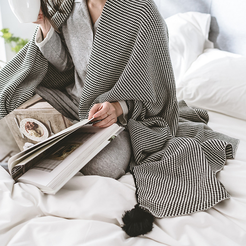 Cotton Knitted Blanket Photography Blanket Sofa Towel Cover Nordic Style Air Conditioning
Cotton Knitted Blanket Photography Blanket Sofa Towel Cover Nordic Style Air Conditioning