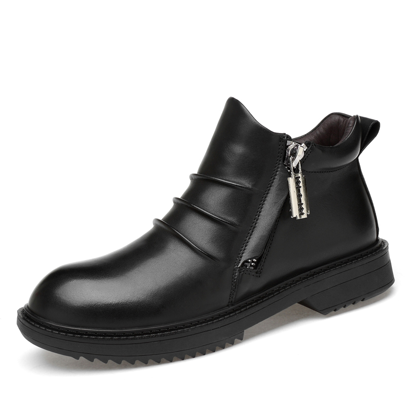New Genuine Leather Arrival Suede Leather Men Snow Boots Autumn Winter Warm Plush Men boots Ankle casual 47, Glossy black no fur
New Genuine Leather Arrival Suede Leather Men Snow Boots Autumn Winter Warm Plush Men boots Ankle casual 47, Glossy black no fur