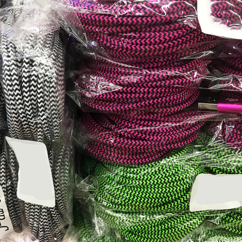 USB Cable Fabric Braid Sync Data For Type C Charging Charger Cable Mirco USB Cable for Universal Cellphones without Package