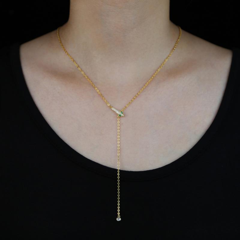 Chokers 2021 Design High Quality Women Sparking Bling Cubic Zircon Thin Link Chain Gold Silver Color Snake Long Drop Charm Necklaces
Chokers 2021 Design High Quality Women Sparking Bling Cubic Zircon Thin Link Chain Gold Silver Color Snake Long Drop Charm Necklaces