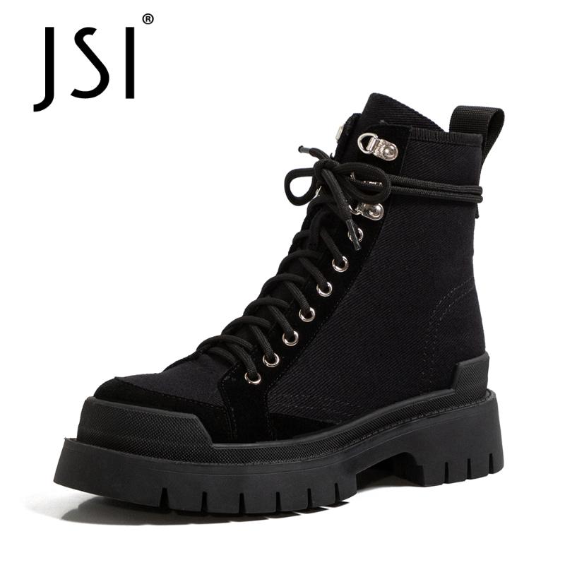 JSI Casual Winter Ankle Boots Woman Cross-tied Patchwork High Platform Boots Ladies Round Toe Middle Heel JO668, Black
JSI Casual Winter Ankle Boots Woman Cross-tied Patchwork High Platform Boots Ladies Round Toe Middle Heel JO668, Black