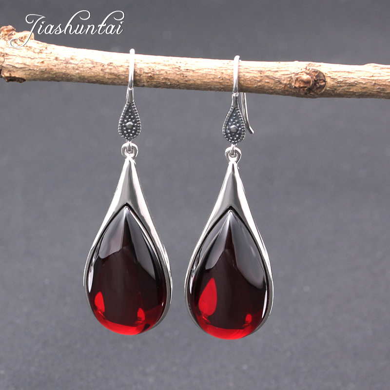 JIASHUNTAI 100% 925 Sterling Silver Natural Stones Earrings For Women Vintage Earring female Thai Silver Jewelry
JIASHUNTAI 100% 925 Sterling Silver Natural Stones Earrings For Women Vintage Earring female Thai Silver Jewelry