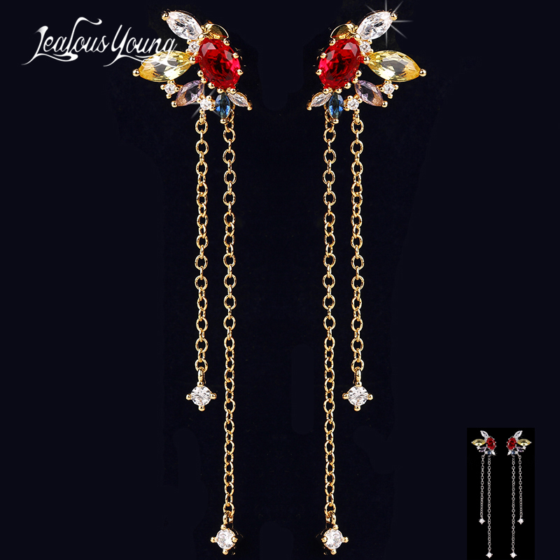 Exquisite Wedding Design Tassel Earrings Ear Line Long Dangle Drop Earrings Jewelry Cubic Zironia Brincos for Women
Exquisite Wedding Design Tassel Earrings Ear Line Long Dangle Drop Earrings Jewelry Cubic Zironia Brincos for Women