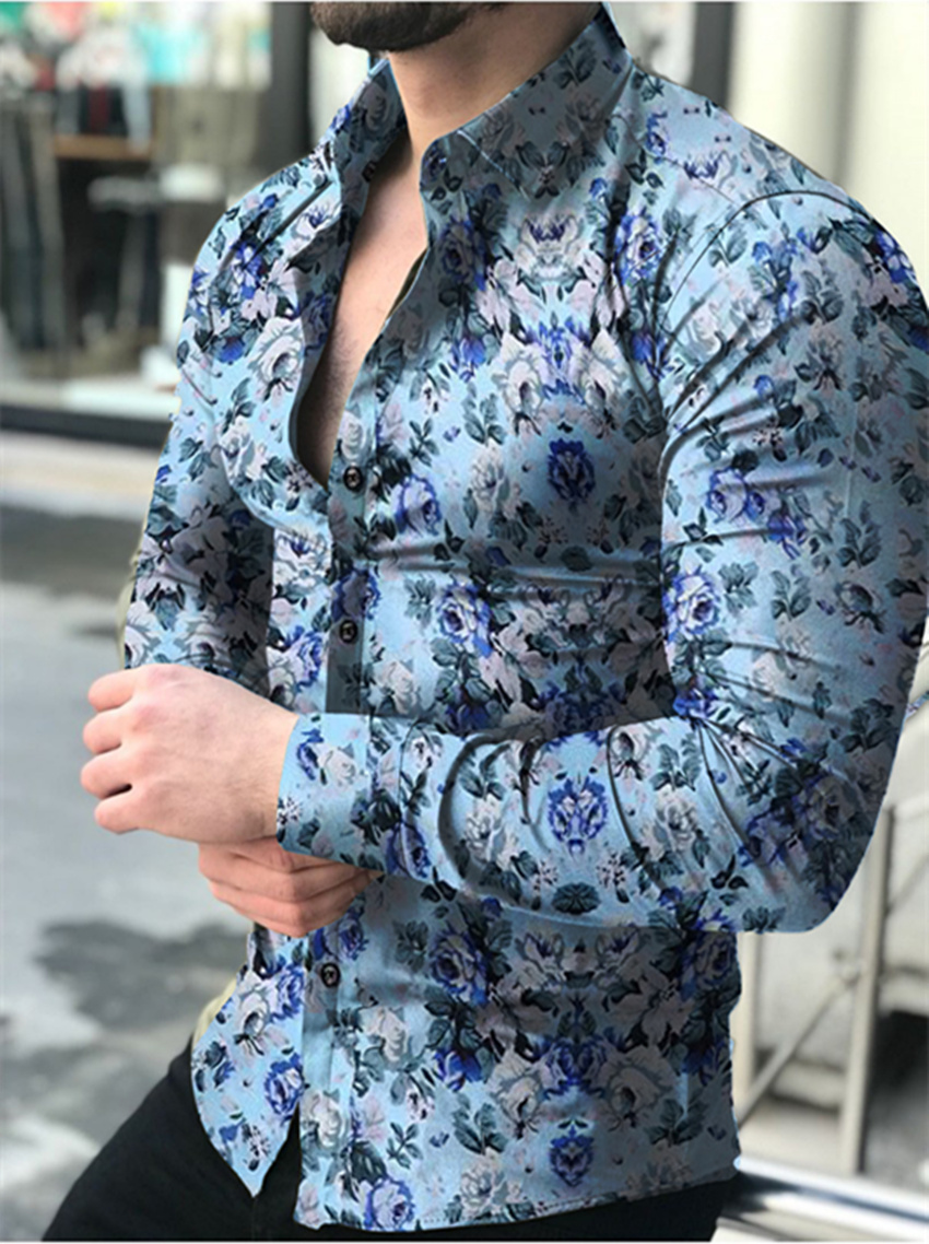 Casual Men Shirt Long Sleeve Europe Style Slim Fit Shirt Men Cotton Floral Hawaii Button Top Blouse Male Top -5XL
Casual Men Shirt Long Sleeve Europe Style Slim Fit Shirt Men Cotton Floral Hawaii Button Top Blouse Male Top -5XL