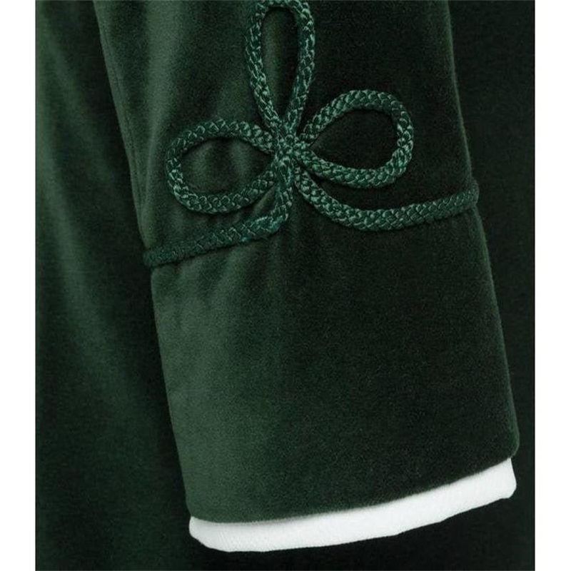 Newest Handsome Men Suit Green Velvet Peak Lapel Double-breasted Men Suit Tailored Suit Fit Slim Formal Men Coat Custom Made