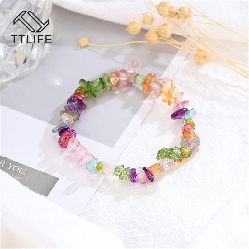 TTLIFE Lucky 7 Chakra Irregular Natural Stone Rainbow Bracelet Elastic Adjustable Size Crystal Jewellery Charm Bracelet
TTLIFE Lucky 7 Chakra Irregular Natural Stone Rainbow Bracelet Elastic Adjustable Size Crystal Jewellery Charm Bracelet
