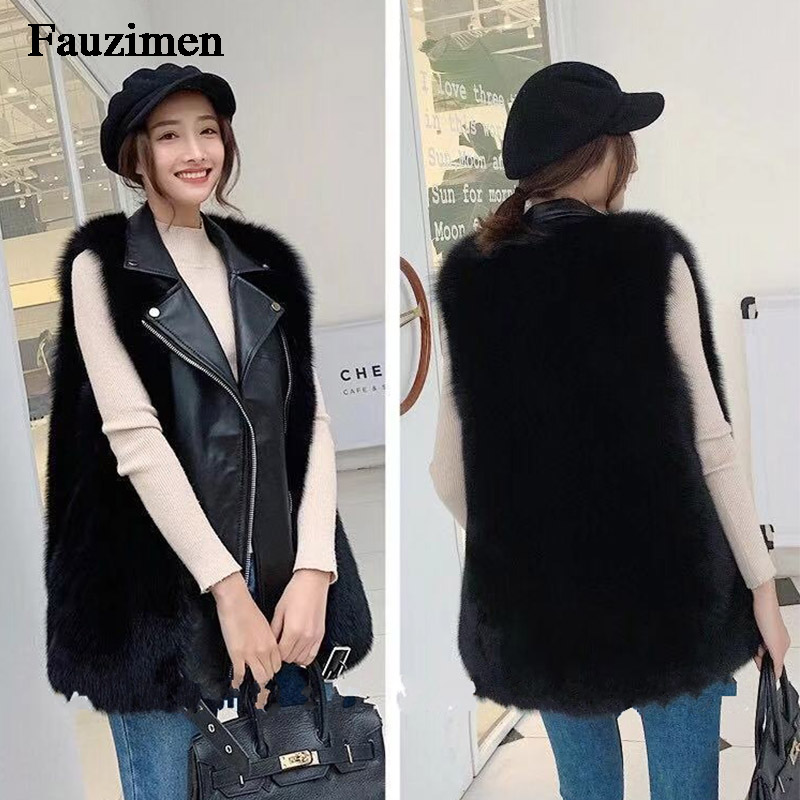 Real Fur Coat Winter Women Warm Slim Sleeveless Real Fur Vest Luxuey Long Style Gilet 2020 New Fashion Jacket, Black 
Real Fur Coat Winter Women Warm Slim Sleeveless Real Fur Vest Luxuey Long Style Gilet 2020 New Fashion Jacket, Black
