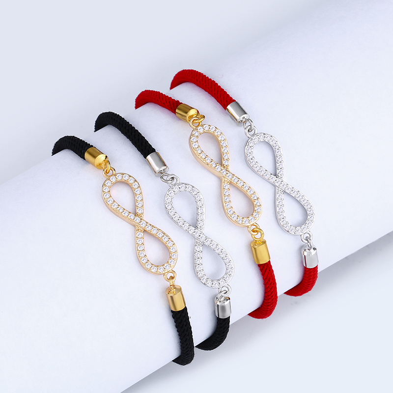 GRAPES Zircon Black String Adjustable Bracelet with Lucky Infinity Charm Bracelet & Dangle for Women armbanden pulseras
GRAPES Zircon Black String Adjustable Bracelet with Lucky Infinity Charm Bracelet & Dangle for Women armbanden pulseras