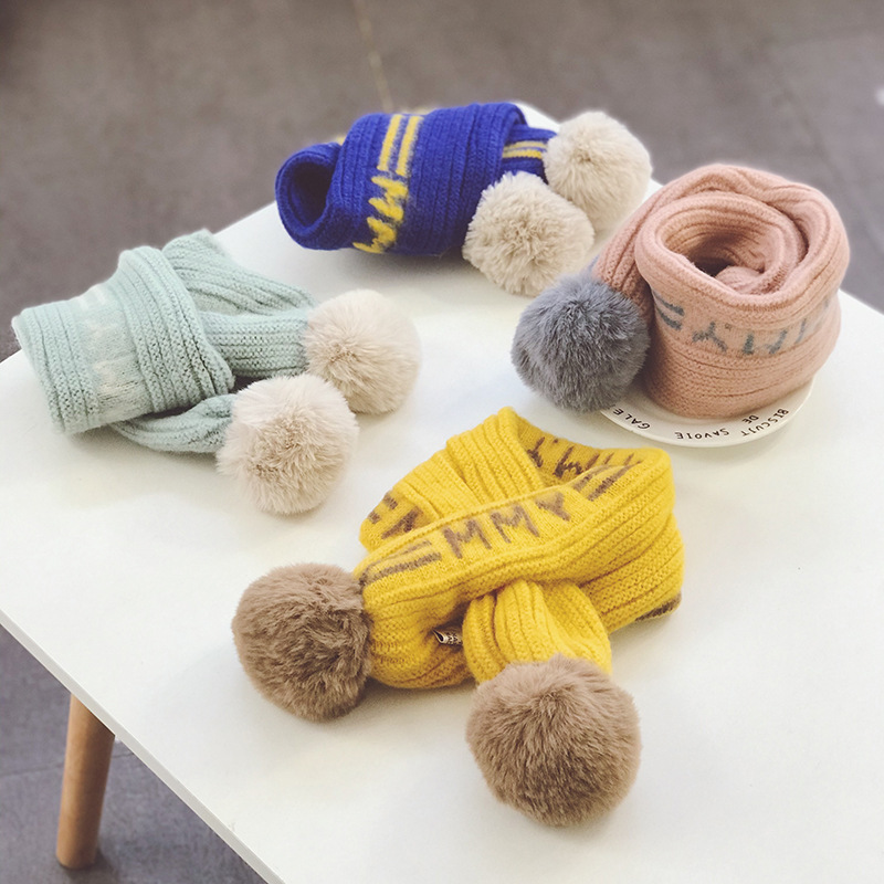Autumn and winter letters knitted children's scarf warm all-match simple pure color wool boys and girls baby scarf
Autumn and winter letters knitted children's scarf warm all-match simple pure color wool boys and girls baby scarf