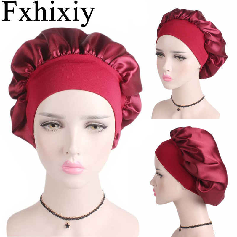New Muslim Women Elastic Wide Band Sleeping Turban Hat Silky Satin Bonnet Cancer Chemotherapy Chemo Cap Headwrap Hair Loss Cover, Black
New Muslim Women Elastic Wide Band Sleeping Turban Hat Silky Satin Bonnet Cancer Chemotherapy Chemo Cap Headwrap Hair Loss Cover, Black