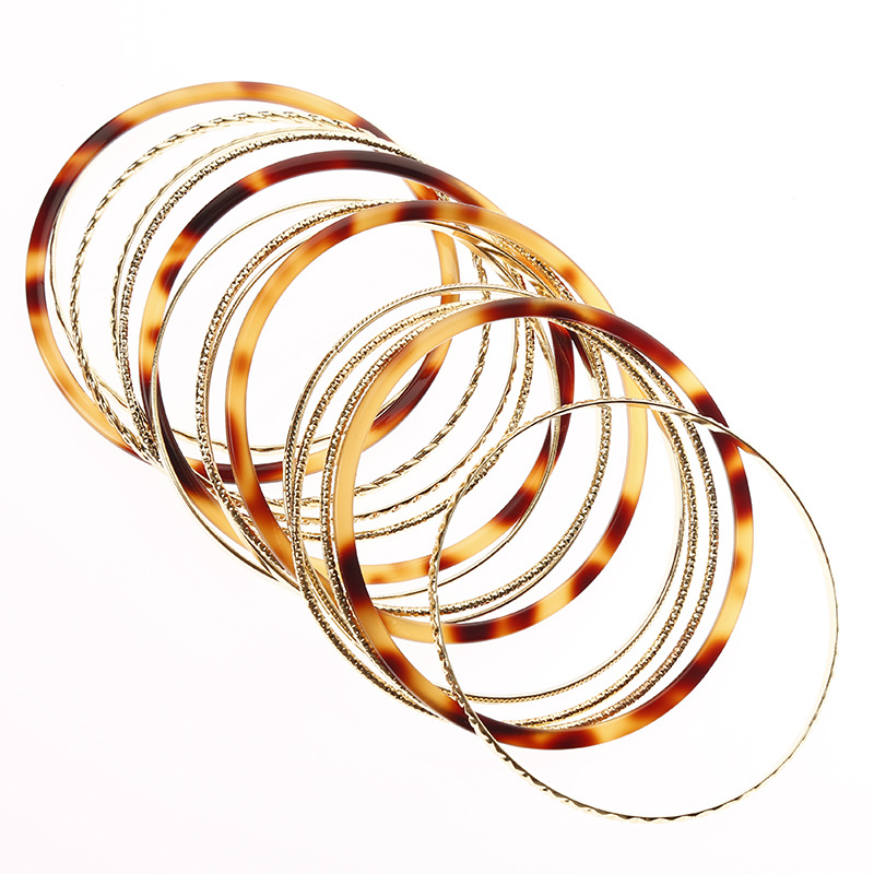 Simple Acetic Acid Leopard Print Set For Women Female Vintage Elegant Multilayer Acrylic Metal Bracelet Set Pulsera
Simple Acetic Acid Leopard Print Set For Women Female Vintage Elegant Multilayer Acrylic Metal Bracelet Set Pulsera