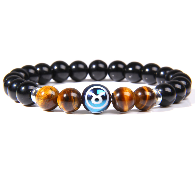 12 Zodiac Signs Constellation Horoscope Tiger Eye&Black Onyx Beads Bracelet Fashion Taurus Charm Bracelet For Men Women Jewelry 
12 Zodiac Signs Constellation Horoscope Tiger Eye&Black Onyx Beads Bracelet Fashion Taurus Charm Bracelet For Men Women Jewelry