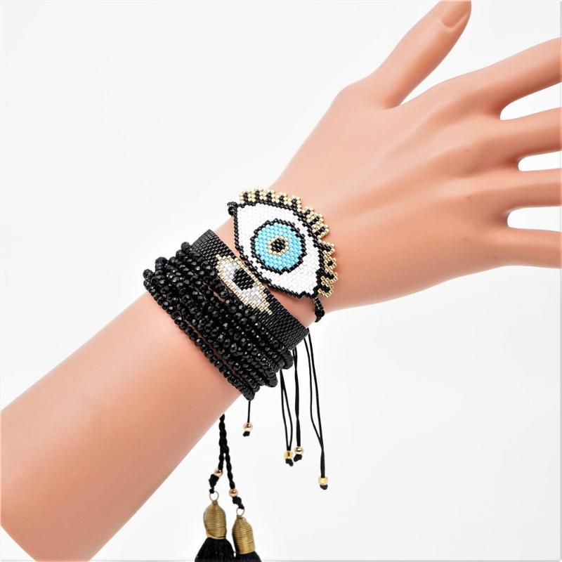 New evil eye jewelry beaded braclets for women MIYUK handmade bracelet black turkish eye bracelet femme gift sets
New evil eye jewelry beaded braclets for women MIYUK handmade bracelet black turkish eye bracelet femme gift sets