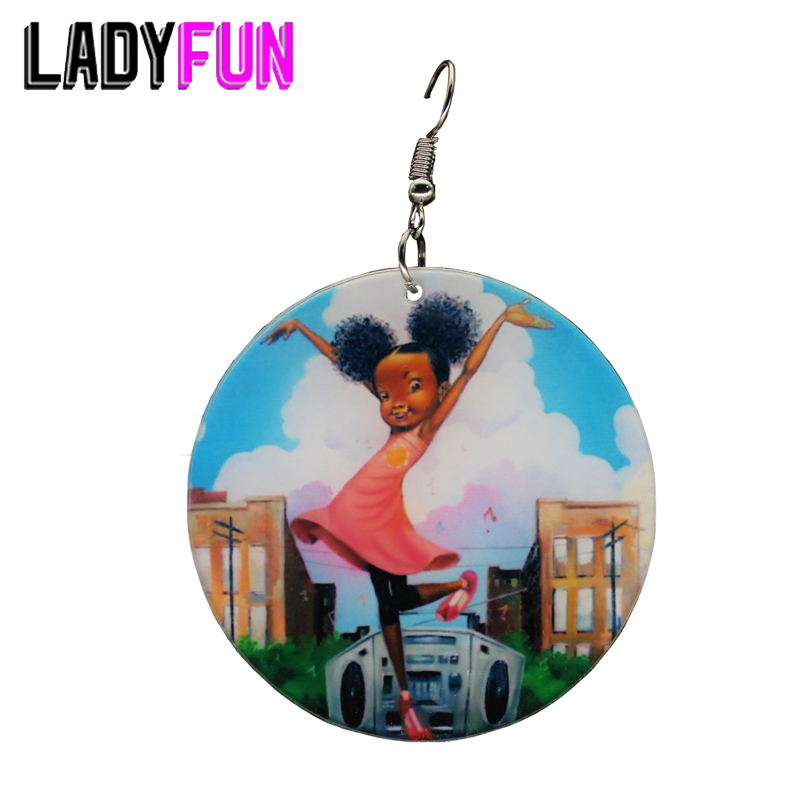 African Print 2 Sided Acrylic Earring Charms Colorful Printing African Girls 5cm 1pair
African Print 2 Sided Acrylic Earring Charms Colorful Printing African Girls 5cm 1pair