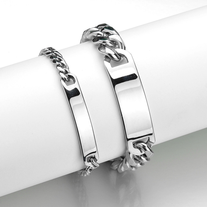 Couples Nameplate bracelets mens stainless steel fashion simple charm chains bracelets chain on hand gifts for man Accessories
Couples Nameplate bracelets mens stainless steel fashion simple charm chains bracelets chain on hand gifts for man Accessories