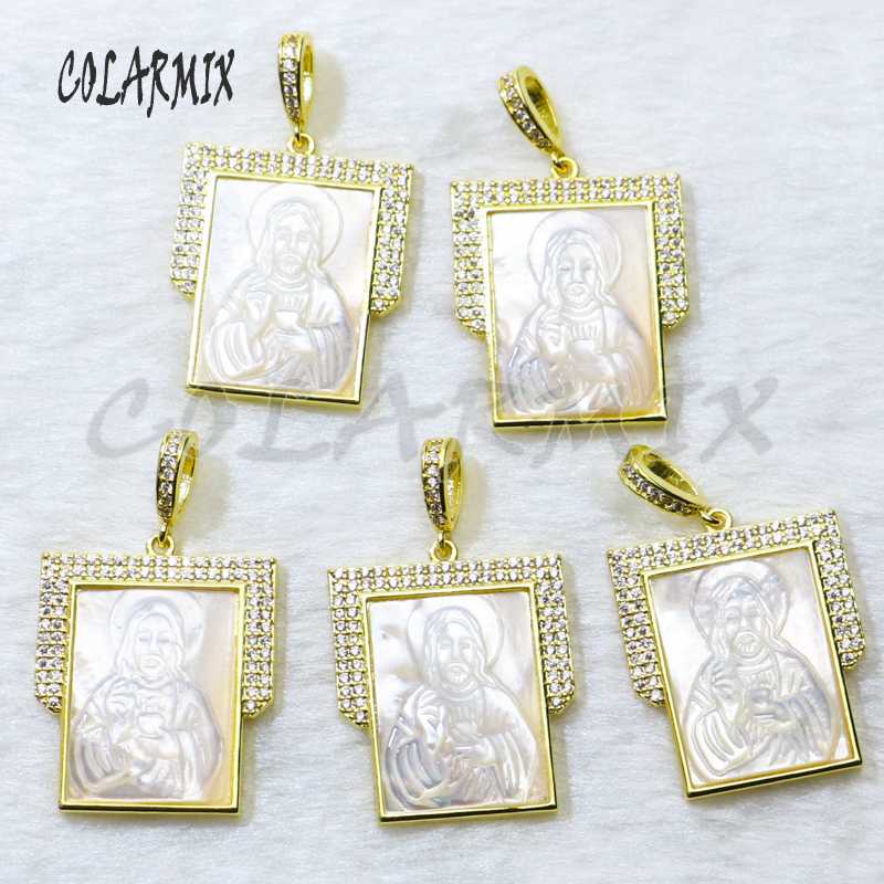 5 strand Jesus shell pendants necklace zircon pendant necklace fashion jewelry best gift for women 50104
5 strand Jesus shell pendants necklace zircon pendant necklace fashion jewelry best gift for women 50104