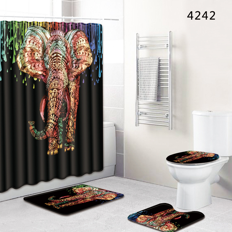 4Pcs/Set Anti Slip Animal Bathroom Carpet Rugs Set Waterproof Shower Curtain Pedestal Rug Lid Toilet Cover Bath Mat Home Decor, Color2
4Pcs/Set Anti Slip Animal Bathroom Carpet Rugs Set Waterproof Shower Curtain Pedestal Rug Lid Toilet Cover Bath Mat Home Decor, Color2