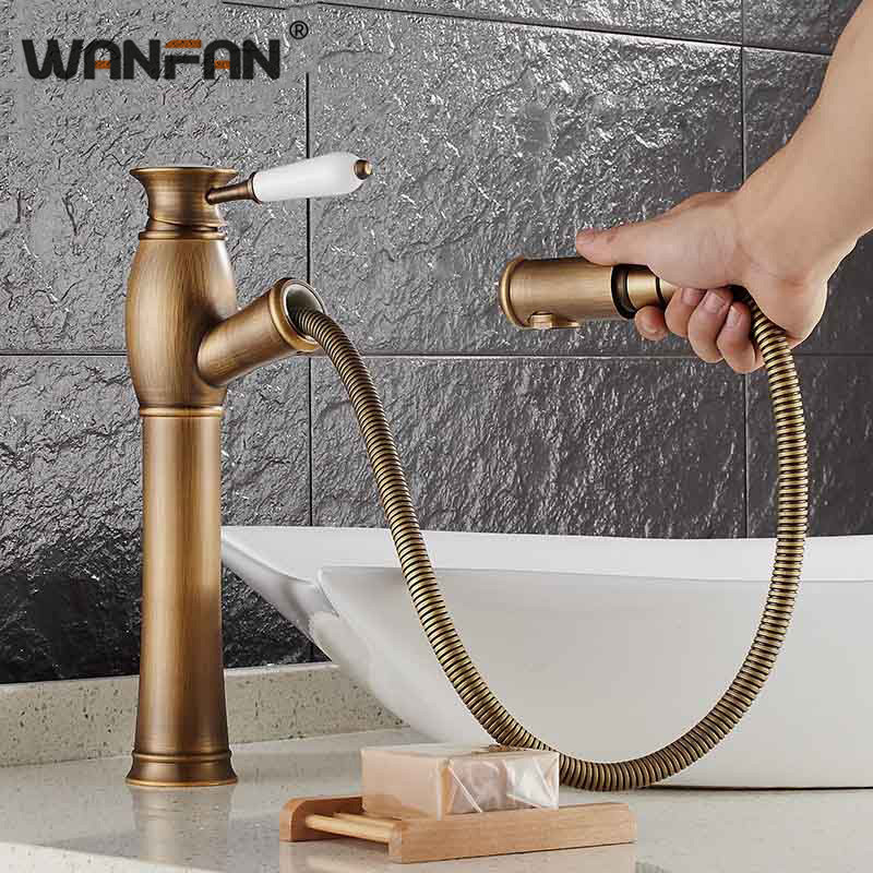 Basin Faucets Antique Bathroom Faucet Kitchen Sink Modern Pull Out And Down Toilet Mixer Tap Hot And Cold Water Faucet S79-364
Basin Faucets Antique Bathroom Faucet Kitchen Sink Modern Pull Out And Down Toilet Mixer Tap Hot And Cold Water Faucet S79-364