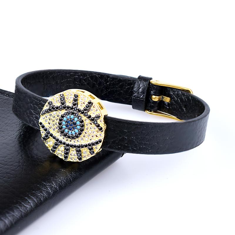 Charm Bracelets 2021 Exquisite Lucky Eye Gift Leather Bracelet Punk Wind With Cubic Zircon Luxurious For Female Party Jewelry
Charm Bracelets 2021 Exquisite Lucky Eye Gift Leather Bracelet Punk Wind With Cubic Zircon Luxurious For Female Party Jewelry