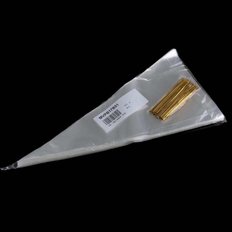 100pcs/lot DIY Wedding Birthday Party Sweet Cellophane Clear Candy Cone Bags Cheap Organza Pouches Decoration