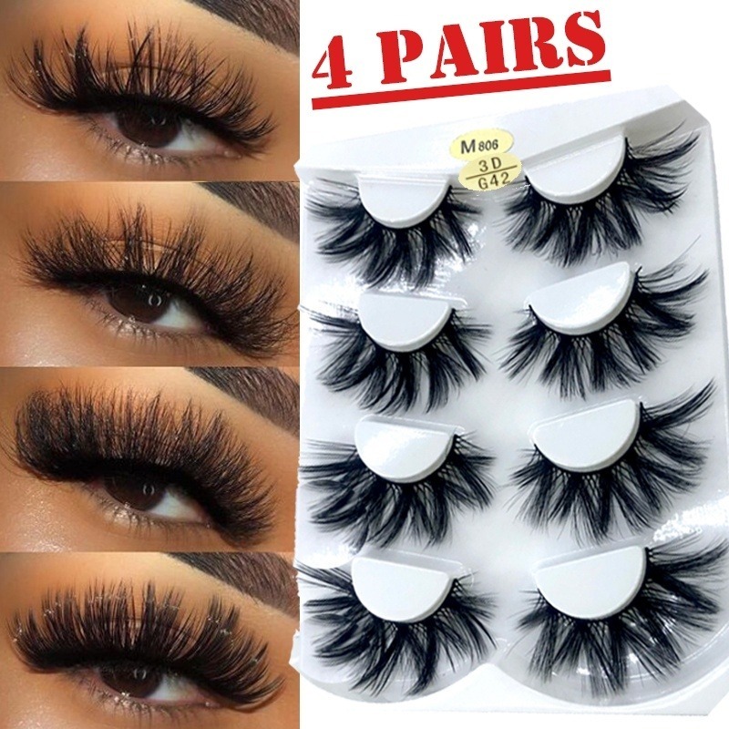 4 Pairs Natural False Eyelashes Fake Lashes Long Makeup 3d Mink Lashes Eyelash Extension Mink Eyelashes Natural Makeup Tool
4 Pairs Natural False Eyelashes Fake Lashes Long Makeup 3d Mink Lashes Eyelash Extension Mink Eyelashes Natural Makeup Tool