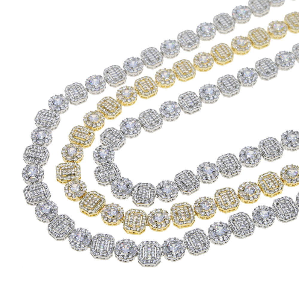 41cm Goth Chains Tennis Necklace Zirconia Stones Chain Necklaces For Women Engagement Wedding Party Choker Jewelry Accessory Halloween gifts