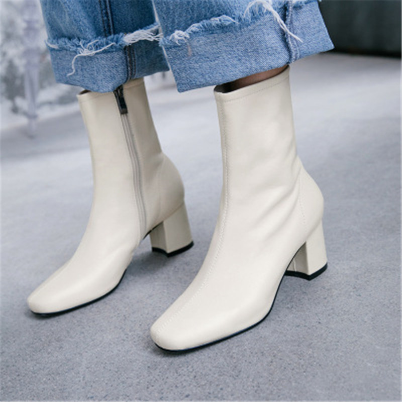 Fahsion PU Leather shoes Women Ankle Boots outdoor booties woman ankle boots Spring/Autumn Solid color side zipper Botas Mujer, White
Fahsion PU Leather shoes Women Ankle Boots outdoor booties woman ankle boots Spring/Autumn Solid color side zipper Botas Mujer, White
